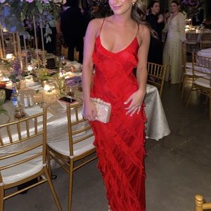 rat and boa- red cecelia dress